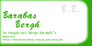 barabas bergh business card